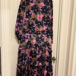 Oliphant Vibrant Floral Long Sleeve Dress